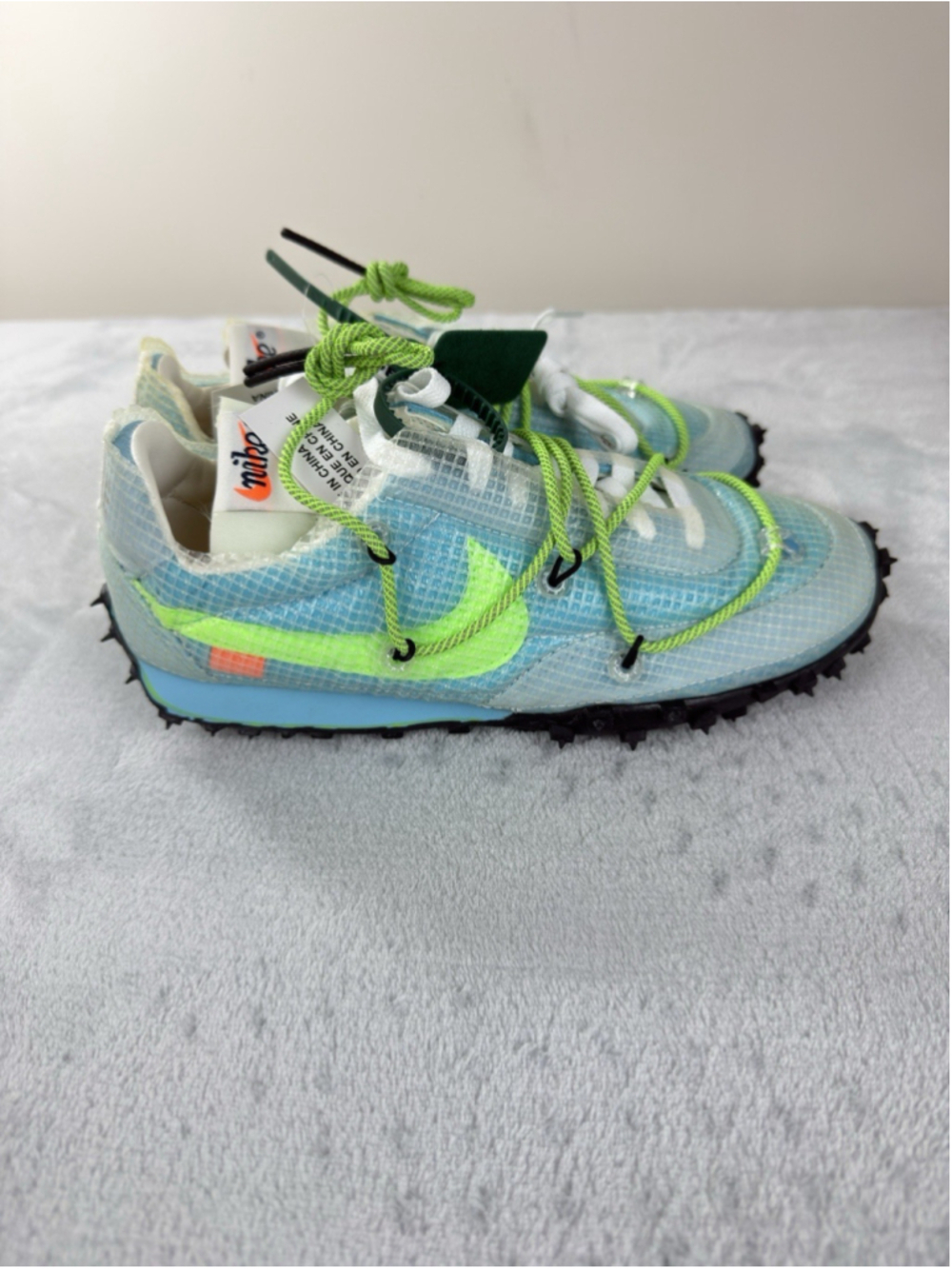 Nike x Off-White Waffle Racer Vivid Sky 2019 DS Size 8 W / 6.5 M Authentic - Picture 5 of 15